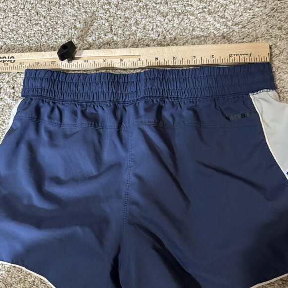 Adidas Shorts Womens Small Navy Blue Aeroready Running Athletic Dolphin Hem - Picture 5 of 8